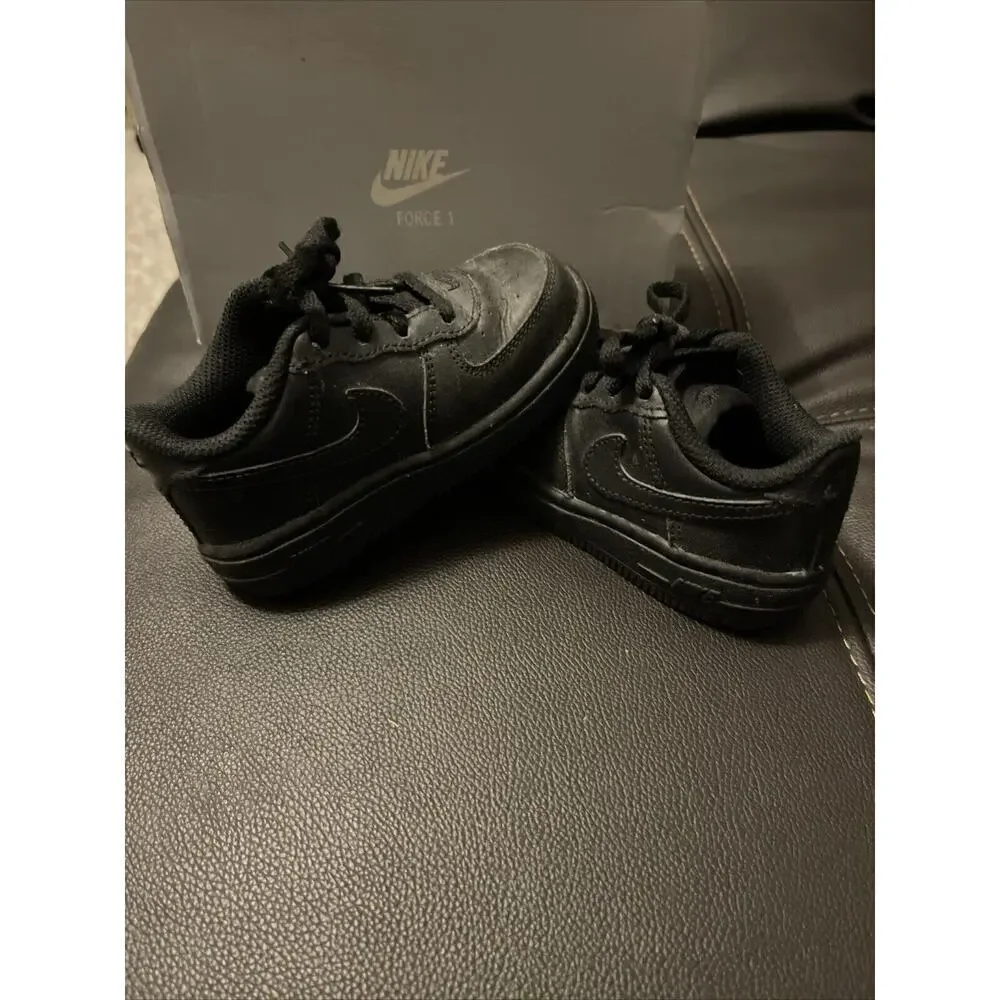 Nike Air Force 1 Black toddler size 7C with original box 314194009